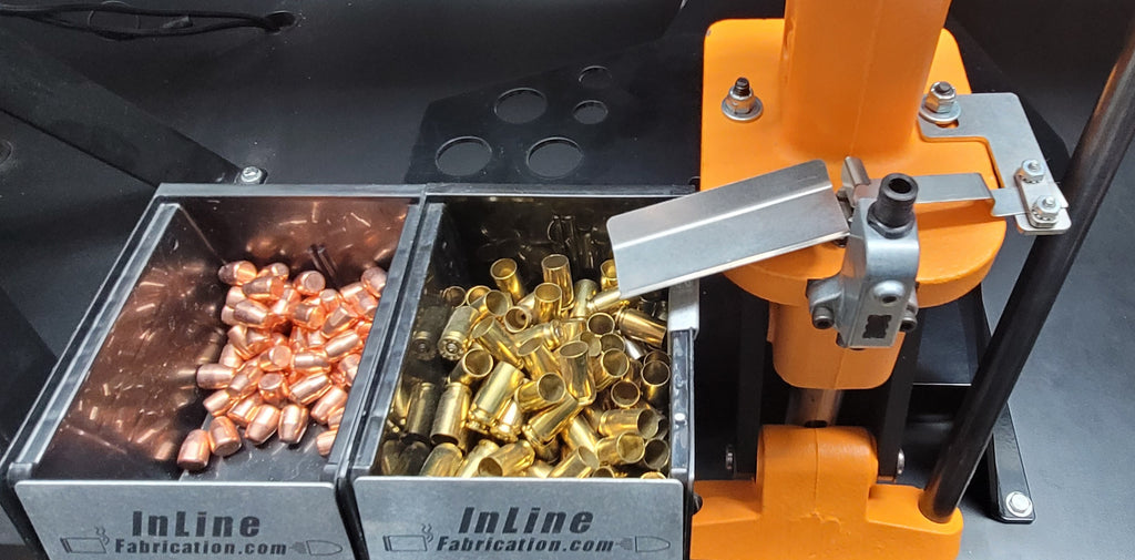 Case ejector system for Lyman All American 8 turret press