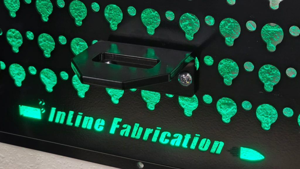 Extra powder measure leg storage docks