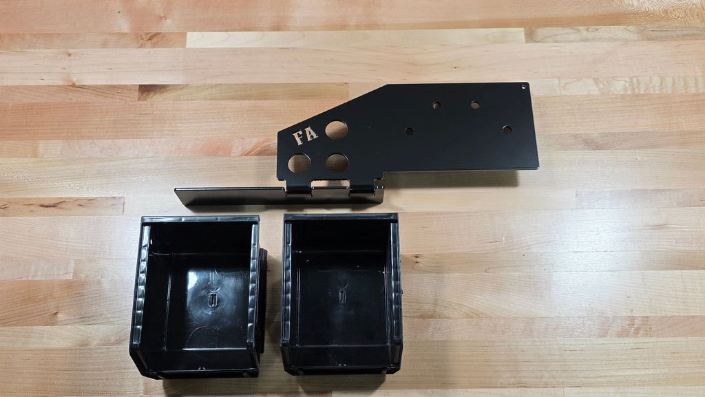 Sidebin for Frankford Arsenal Precision Turret and Precision Single Stage Press w/ (2) black bins & (2) bin barriers