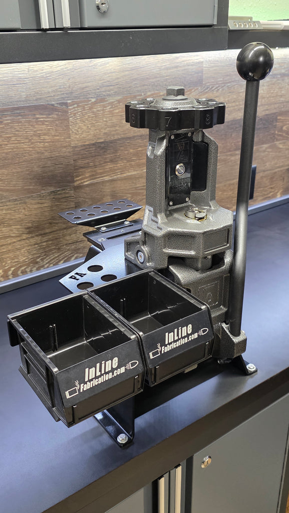 Sidebin for Frankford Arsenal Precision Turret and Precision Single Stage Press w/ (2) black bins & (2) bin barriers