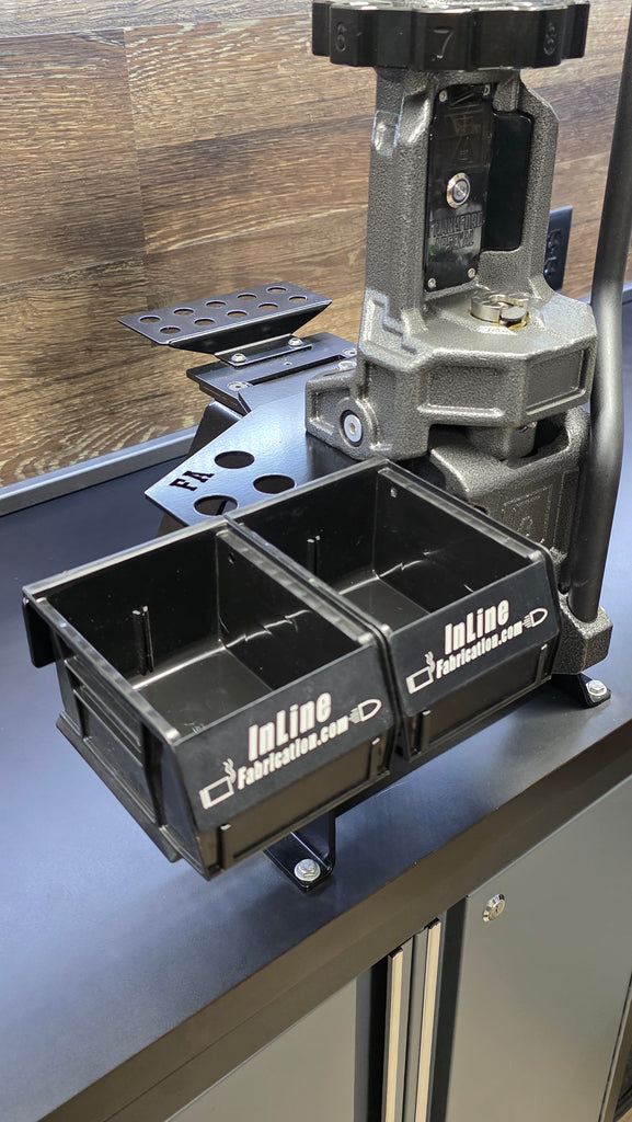 Sidebin for Frankford Arsenal Precision Turret and Precision Single Stage Press w/ (2) black bins & (2) bin barriers