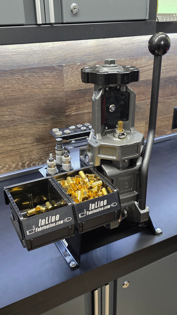 Sidebin for Frankford Arsenal Precision Turret and Precision Single Stage Press w/ (2) black bins & (2) bin barriers