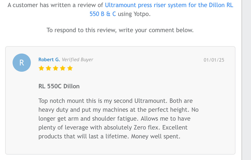 Ultramount™ Press Riser for Dillon RL 550 B & C presses and Dillon RL 450 press