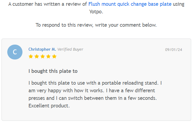 Flush mount quick change baseplate