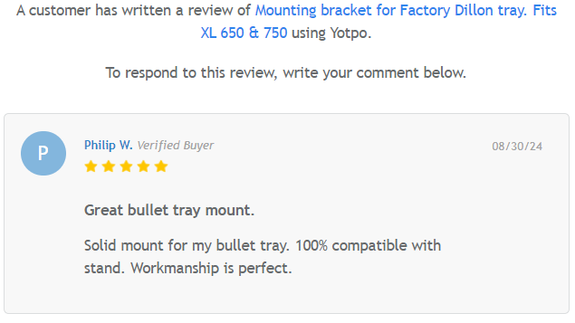 Mounting bracket for Factory Dillon tray. Fits XL 650 & 750