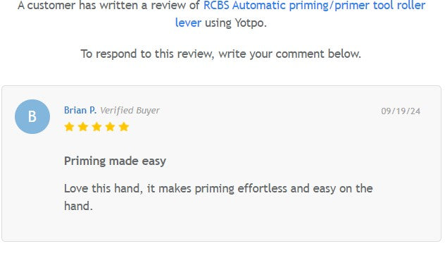 RCBS Automatic priming/primer tool roller lever