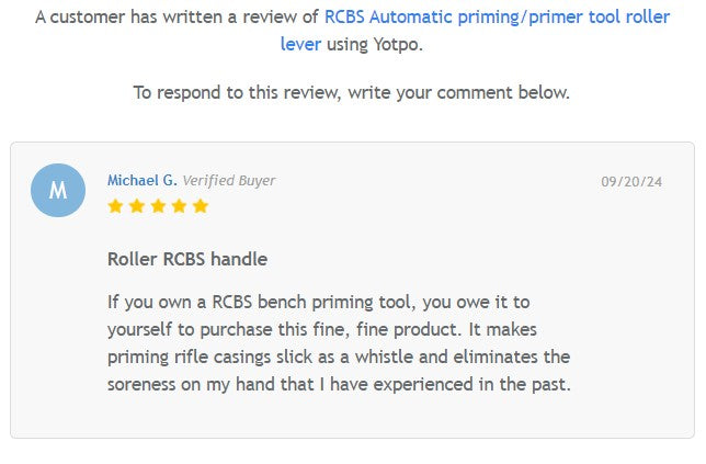 RCBS Automatic priming/primer tool roller lever