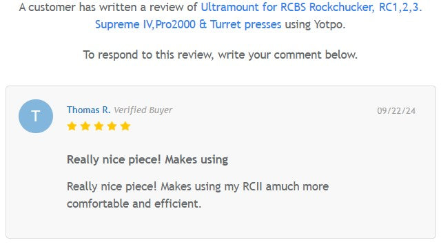 Ultramount™ Press Riser for RCBS Rockchucker RC, RCII & RCIV Supreme presses, RCBS Pro2000 press and RCBS Turret press