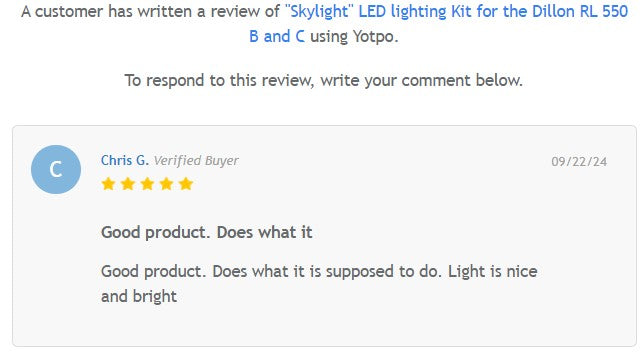 Skylight™ LED lighting Kit for the Dillon RL 550 B and C