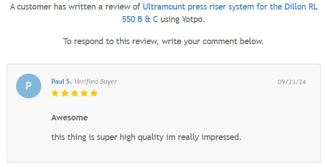 Ultramount™ Press Riser for Dillon RL 550 B & C presses and Dillon RL 450 press