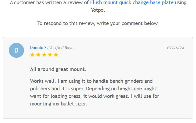 Flush mount quick change baseplate