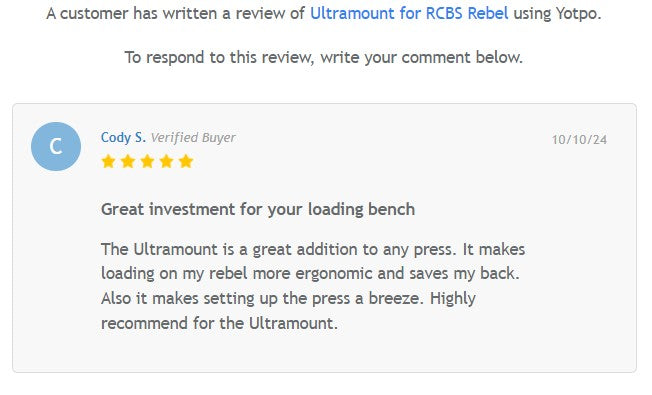 Ultramount™ Press Riser for RCBS Rebel press