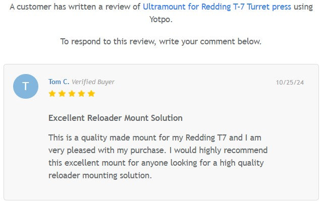 Ultramount™ Press Riser for Redding T-7 Turret press T 7 T7