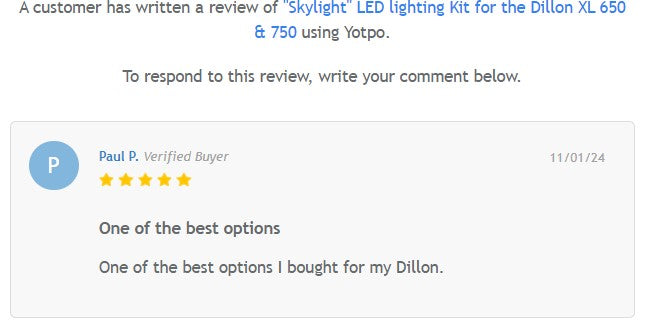 Skylight™ LED Lighting Kit for the Dillon XL 650 & 750