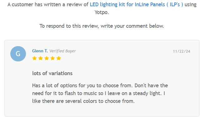 LED lighting kit for InLine Panels & Production post