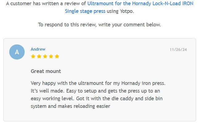 Ultramount™ Press Riser for Hornady Lock-N-Load IRON Single Stage press