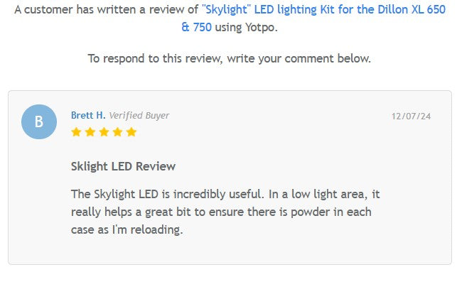 Skylight™ LED Lighting Kit for the Dillon XL 650 & 750