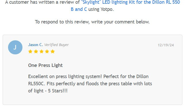 Skylight™ LED lighting Kit for the Dillon RL 550 B and C