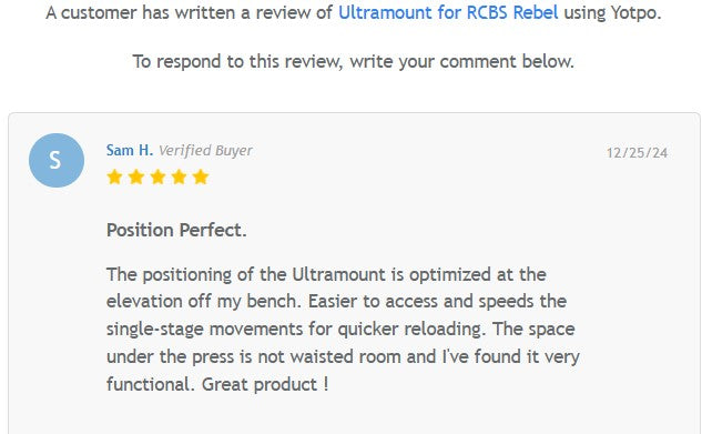 Ultramount™ Press Riser for RCBS Rebel press