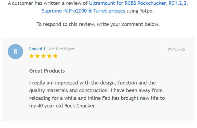 Ultramount™ Press Riser for RCBS Rockchucker RC, RCII & RCIV Supreme presses, RCBS Pro2000 press and RCBS Turret press