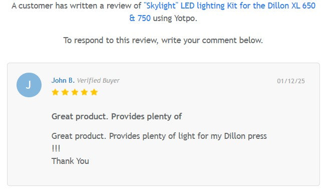 Skylight™ LED Lighting Kit for the Dillon XL 650 & 750