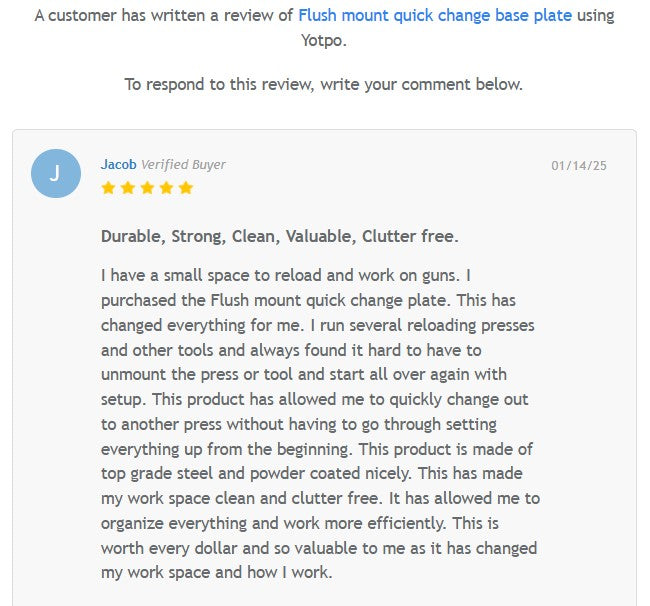 Flush mount quick change baseplate