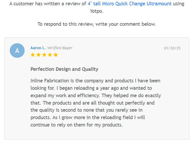 4" tall Micro Quick Change Ultramount