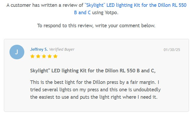 Skylight™ LED lighting Kit for the Dillon RL 550 B and C
