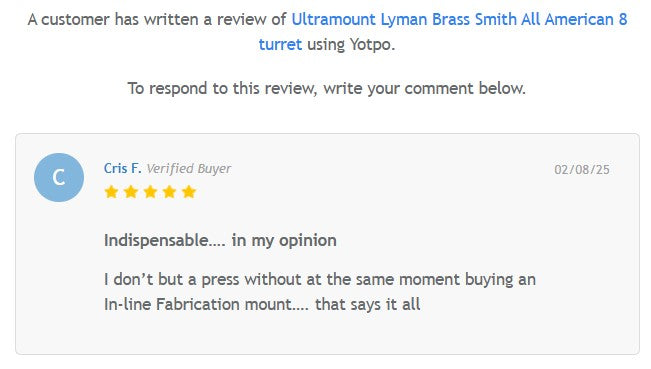 Ultramount™ Press Riser for Lyman Brass Smith All American 8 Turret press