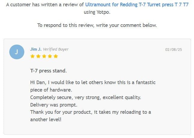 Ultramount™ Press Riser for Redding T-7 Turret press T 7 T7