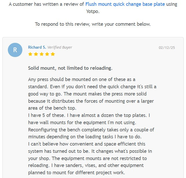 Flush mount quick change baseplate