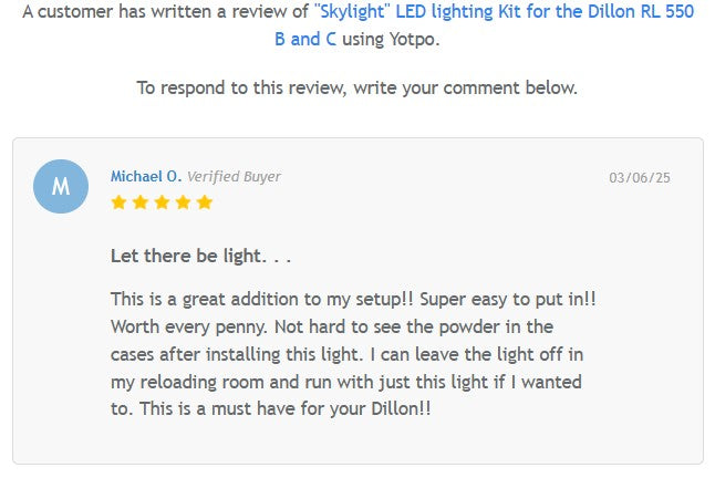 Skylight™ LED lighting Kit for the Dillon RL 550 B and C