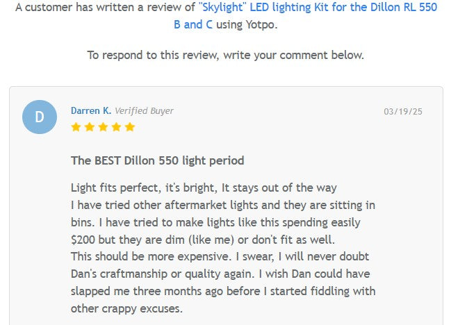 Skylight™ LED lighting Kit for the Dillon RL 550 B and C