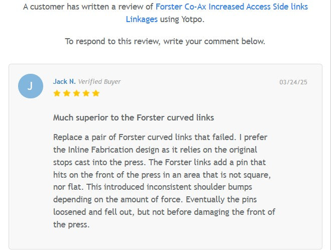 Forster Co-Ax Increased Access Side links Linkages CoAx