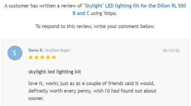 Skylight™ LED lighting Kit for the Dillon RL 550 B and C