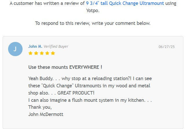 9 3/4" tall Quick Change Ultramount