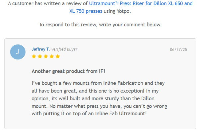 Ultramount™ Press Riser for Dillon XL 650 and XL 750 presses