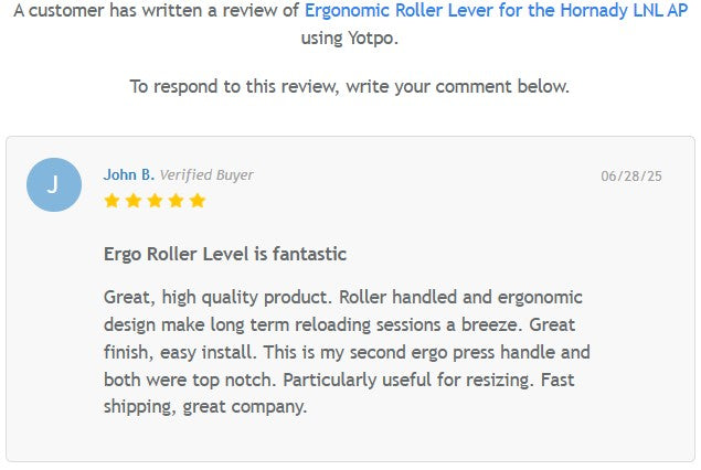 Ergonomic Roller Lever for the Hornady LNL AP