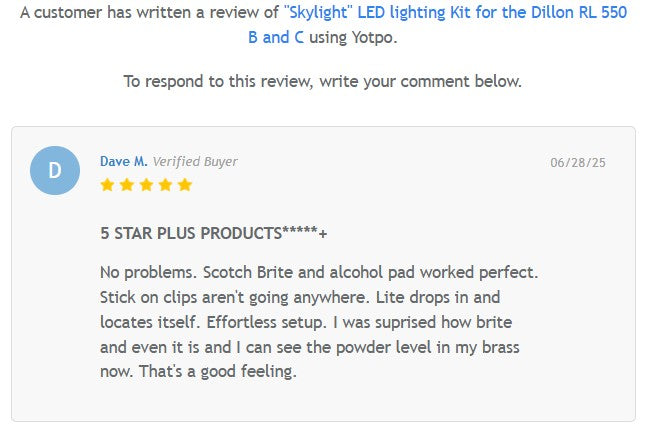 Skylight™ LED lighting Kit for the Dillon RL 550 B and C