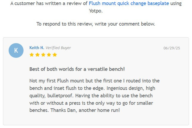 Flush mount quick change baseplate