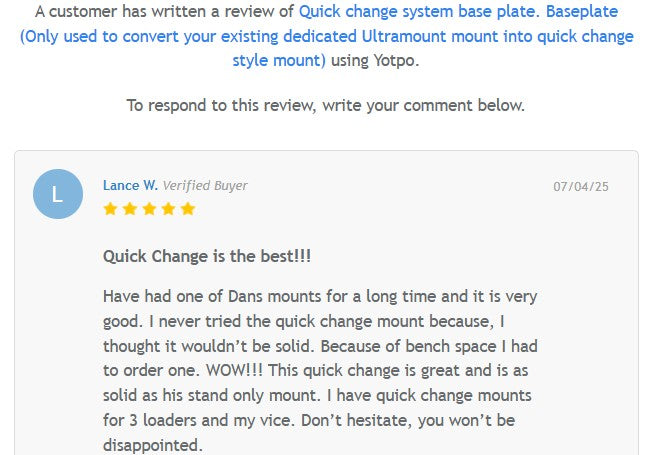 Quick change system base plate. Baseplate (Only used to convert your existing dedicated Ultramount mount into quick change style mount)