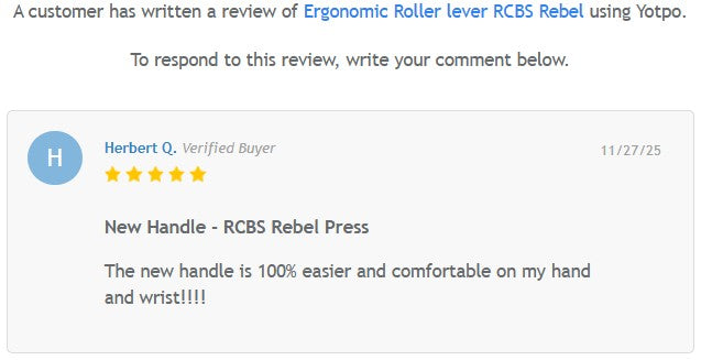 Ergonomic Roller lever RCBS Rebel