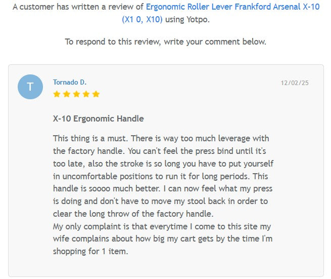 Ergonomic Roller Lever Frankford Arsenal X-10 (X1 0, X10)