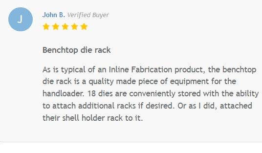 Benchtop Series Die Storage Rack for Hornady LNL (Lock-N-Load) bushings 1-3/16" holes