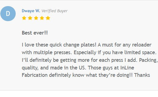 Quick change top plates for Reloading presses & equipment by BRAND