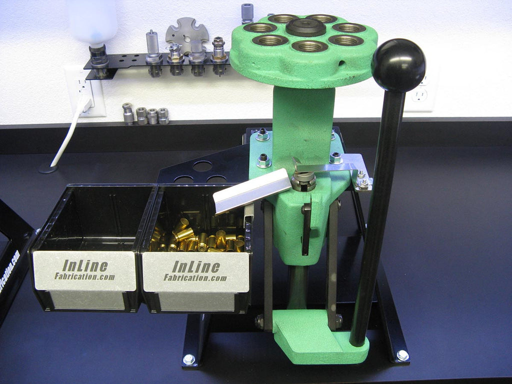 Case ejector system for Redding T-7 single stage turret press. T7