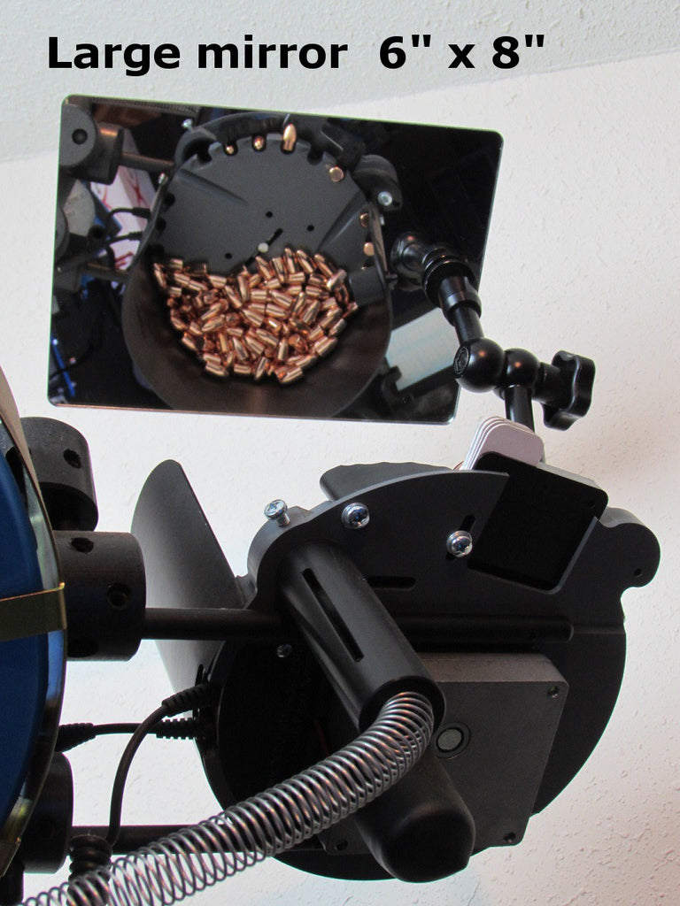 Case Feeder / Component Feeder Mirror Assembly for Dillon, Hornady, RCBS and Frankford Arsenal X 10 (X-10) case feeders