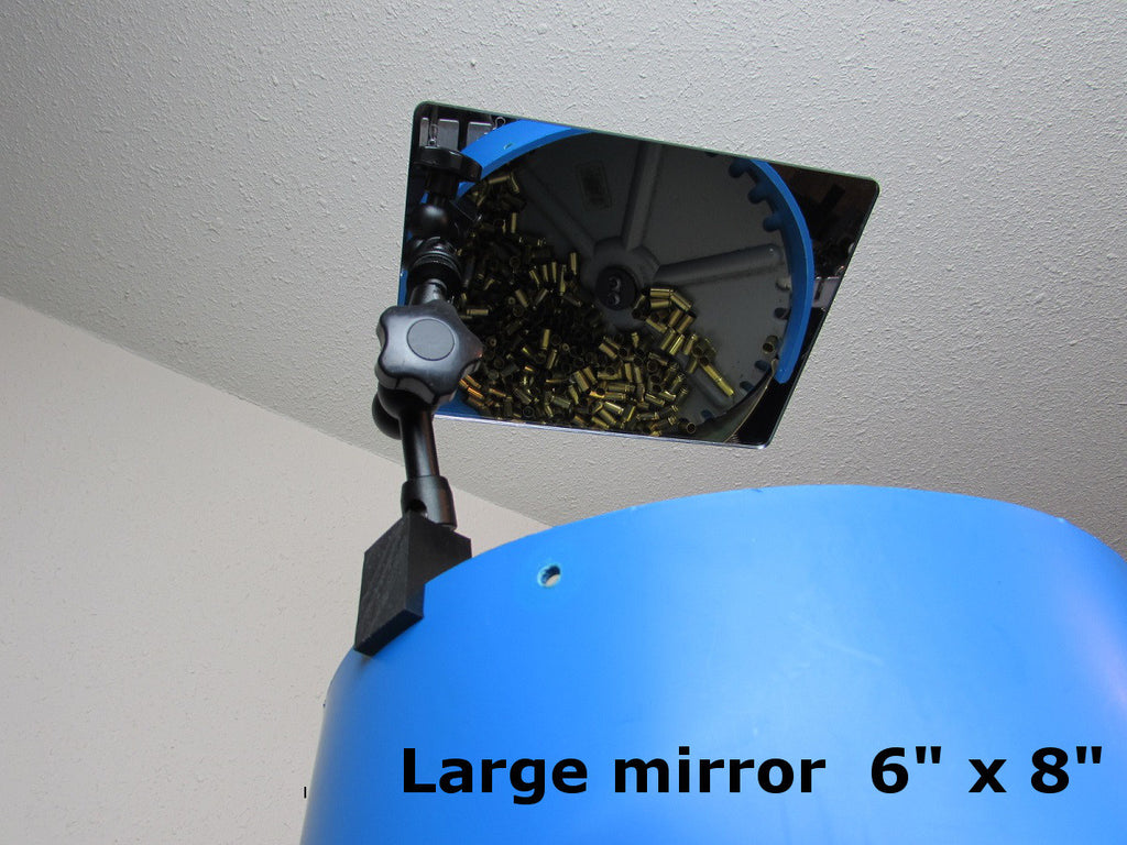 Case Feeder / Component Feeder Mirror Assembly for Dillon, Hornady, RCBS and Frankford Arsenal X 10 (X-10) case feeders