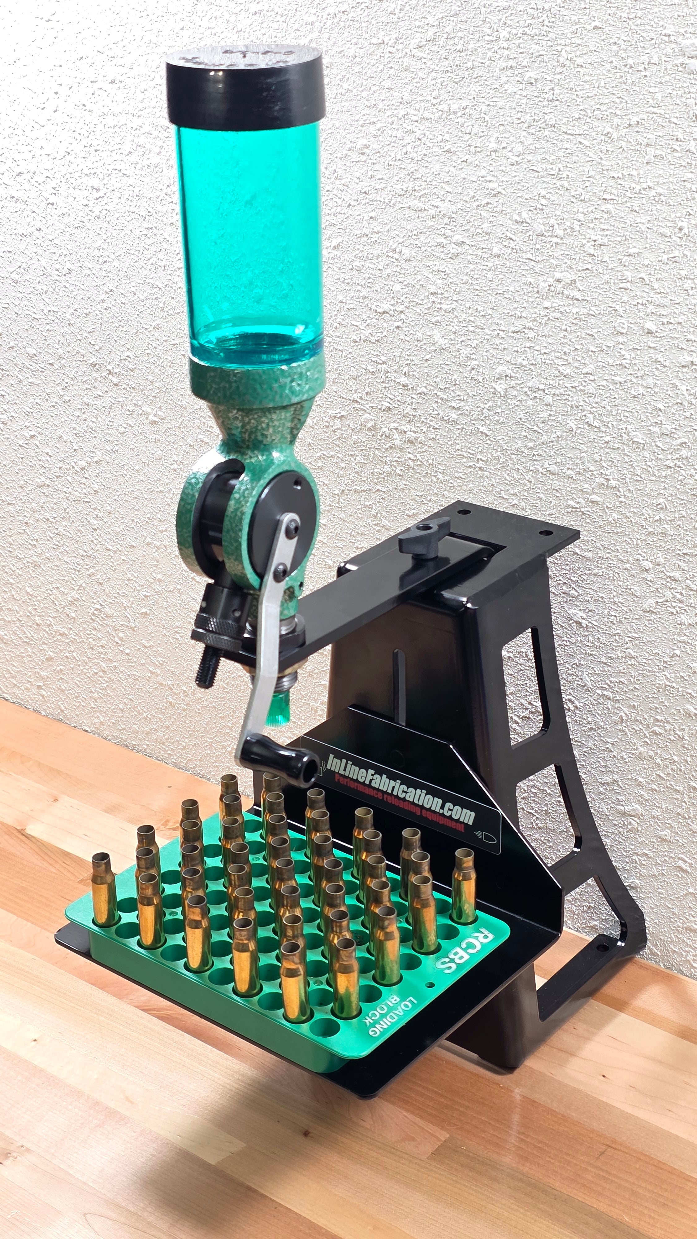 Powder measure stand – Inline Fabrication