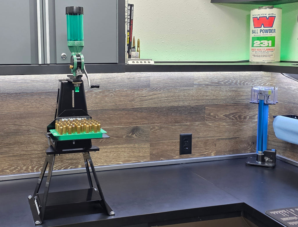 Powder measure stand – Inline Fabrication